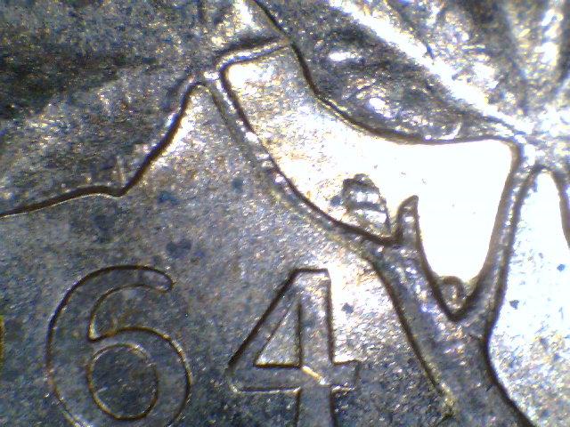 Canadian-1964-Cent-Cool-Die-Chip